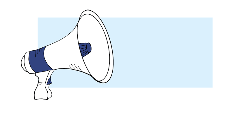 Illustration of a megaphone