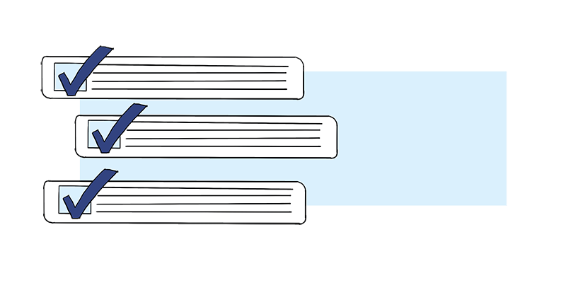Illustration of a ticked off checklist